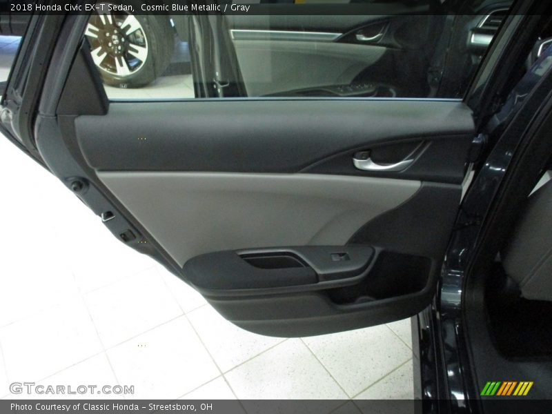 Cosmic Blue Metallic / Gray 2018 Honda Civic EX-T Sedan