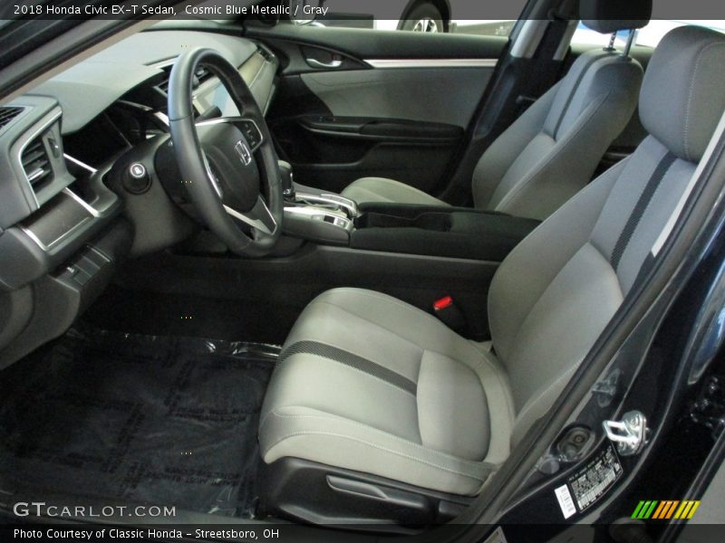 Cosmic Blue Metallic / Gray 2018 Honda Civic EX-T Sedan
