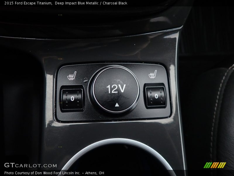 Deep Impact Blue Metallic / Charcoal Black 2015 Ford Escape Titanium
