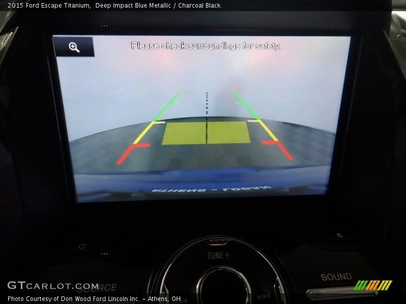 Deep Impact Blue Metallic / Charcoal Black 2015 Ford Escape Titanium