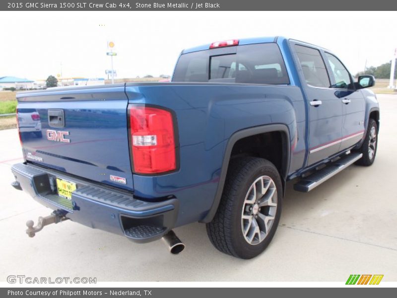 Stone Blue Metallic / Jet Black 2015 GMC Sierra 1500 SLT Crew Cab 4x4