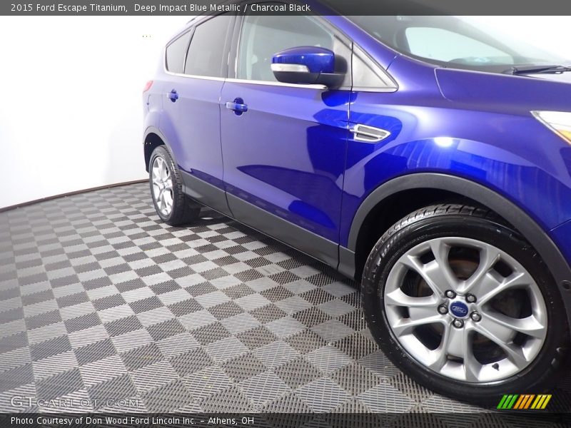 Deep Impact Blue Metallic / Charcoal Black 2015 Ford Escape Titanium