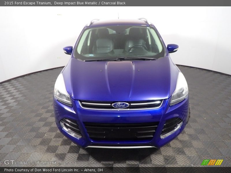 Deep Impact Blue Metallic / Charcoal Black 2015 Ford Escape Titanium