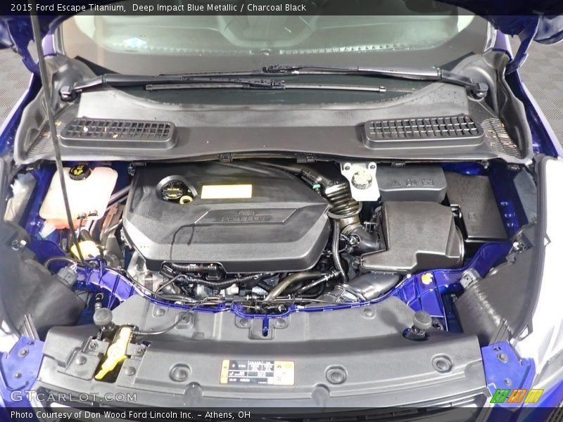 Deep Impact Blue Metallic / Charcoal Black 2015 Ford Escape Titanium