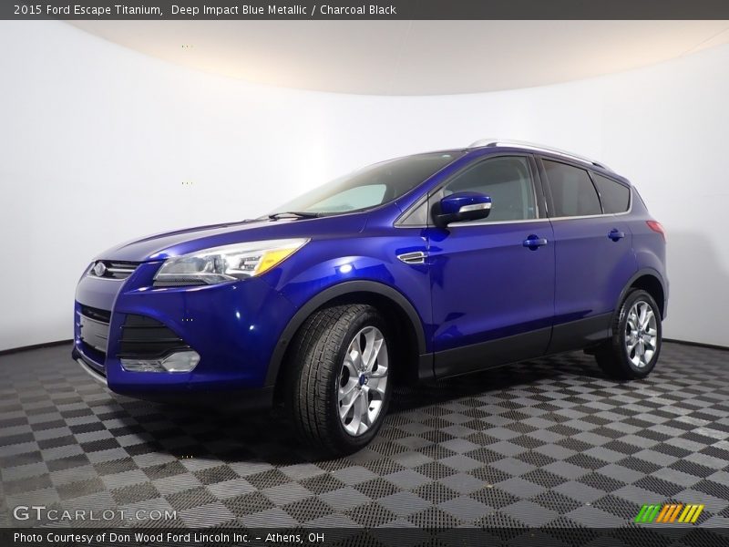 Deep Impact Blue Metallic / Charcoal Black 2015 Ford Escape Titanium