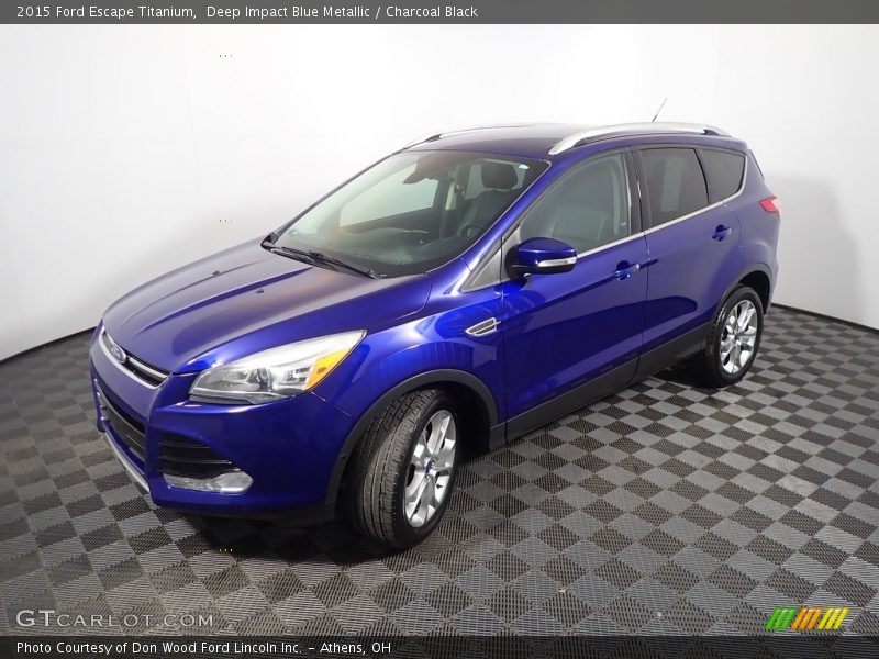 Deep Impact Blue Metallic / Charcoal Black 2015 Ford Escape Titanium