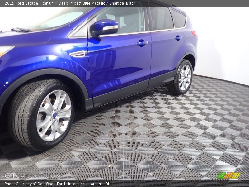 Deep Impact Blue Metallic / Charcoal Black 2015 Ford Escape Titanium