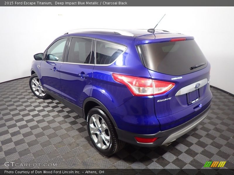Deep Impact Blue Metallic / Charcoal Black 2015 Ford Escape Titanium