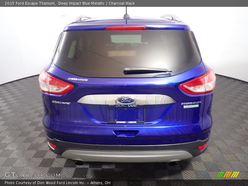 Deep Impact Blue Metallic / Charcoal Black 2015 Ford Escape Titanium