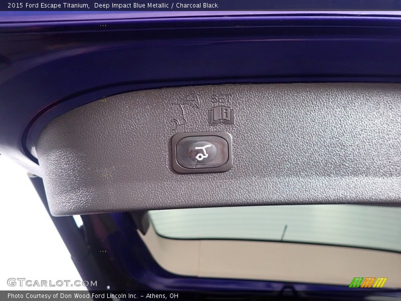 Deep Impact Blue Metallic / Charcoal Black 2015 Ford Escape Titanium