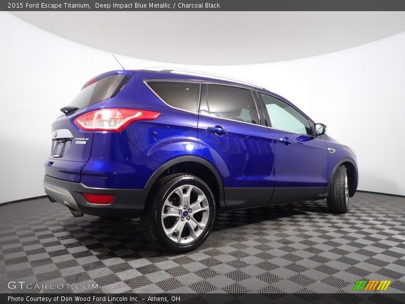 Deep Impact Blue Metallic / Charcoal Black 2015 Ford Escape Titanium