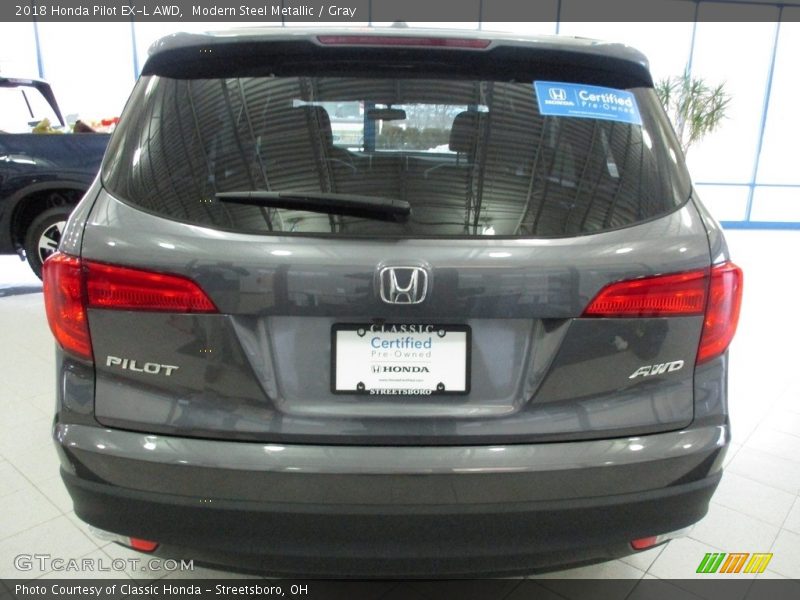 Modern Steel Metallic / Gray 2018 Honda Pilot EX-L AWD