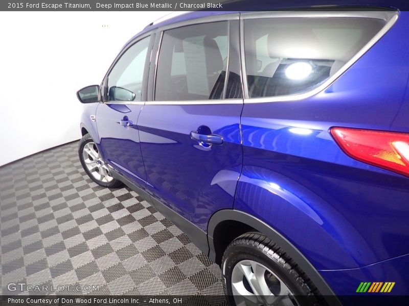 Deep Impact Blue Metallic / Charcoal Black 2015 Ford Escape Titanium