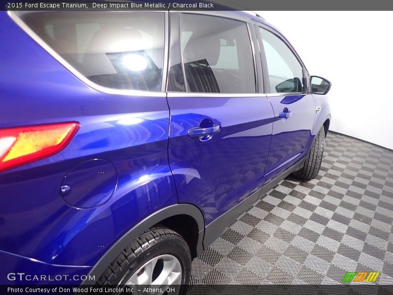 Deep Impact Blue Metallic / Charcoal Black 2015 Ford Escape Titanium
