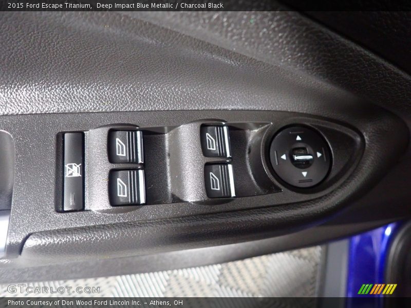 Deep Impact Blue Metallic / Charcoal Black 2015 Ford Escape Titanium
