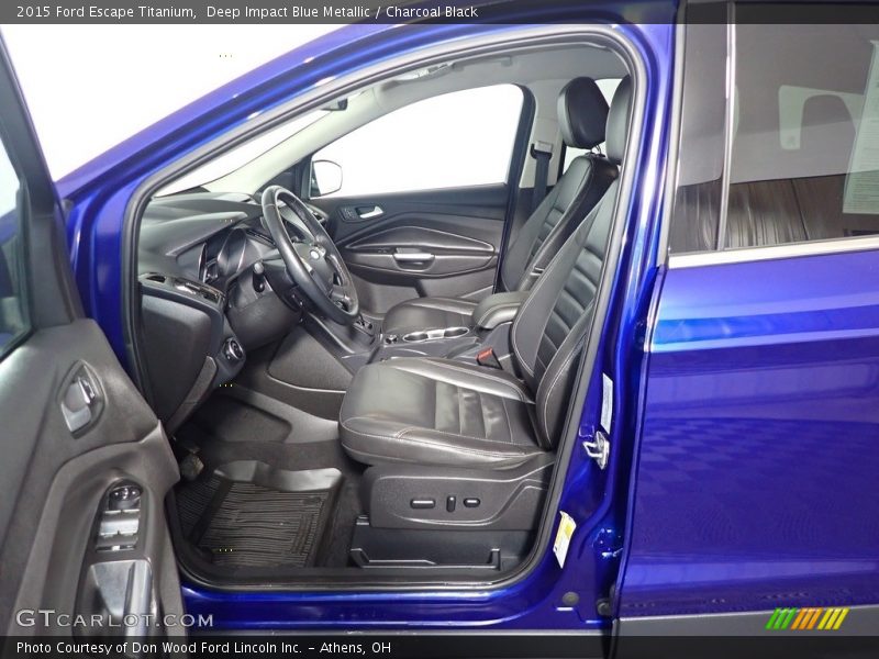 Deep Impact Blue Metallic / Charcoal Black 2015 Ford Escape Titanium