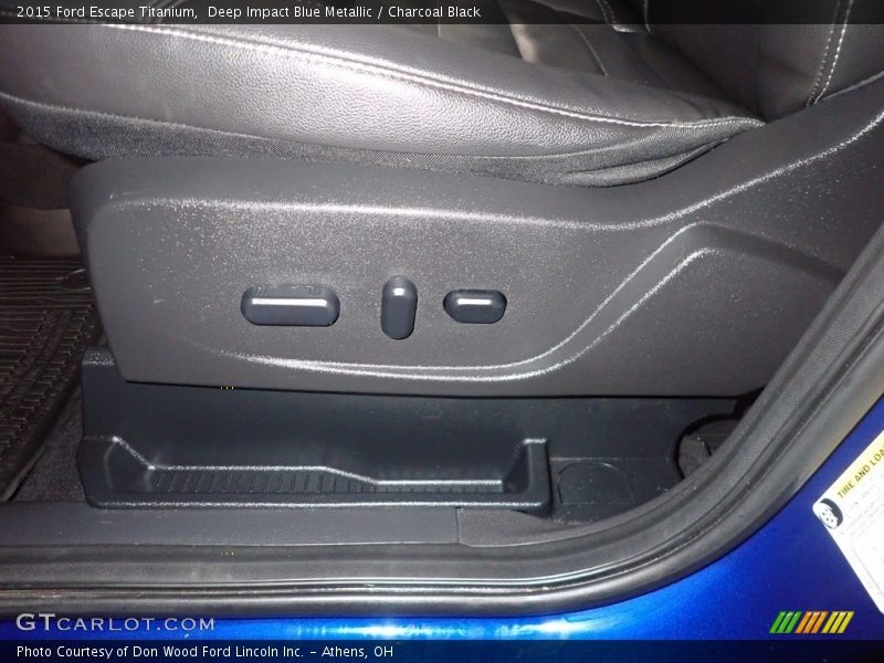 Deep Impact Blue Metallic / Charcoal Black 2015 Ford Escape Titanium