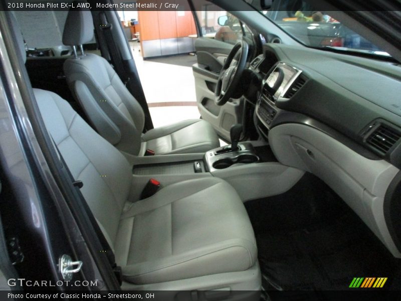 Modern Steel Metallic / Gray 2018 Honda Pilot EX-L AWD