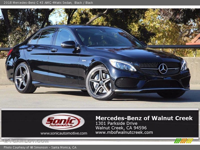 Black / Black 2018 Mercedes-Benz C 43 AMG 4Matic Sedan