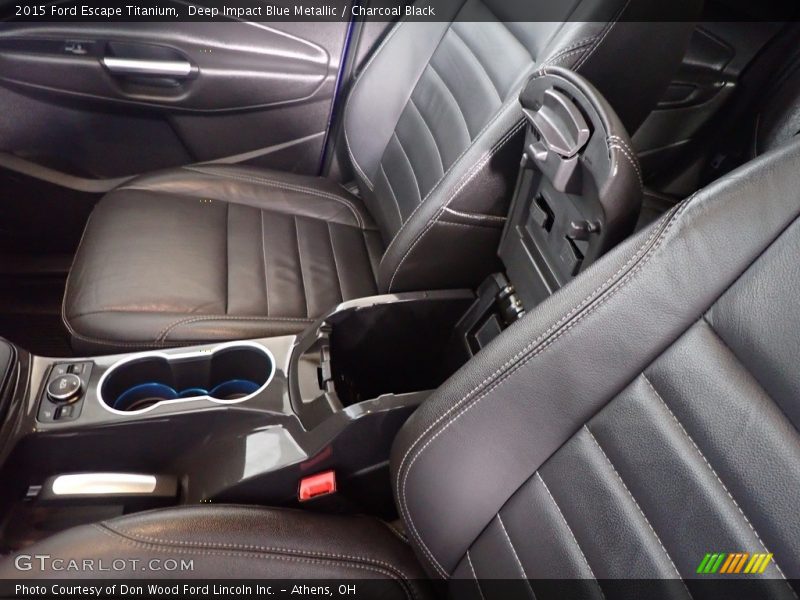 Deep Impact Blue Metallic / Charcoal Black 2015 Ford Escape Titanium