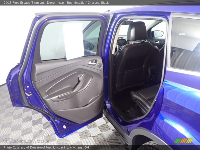 Deep Impact Blue Metallic / Charcoal Black 2015 Ford Escape Titanium