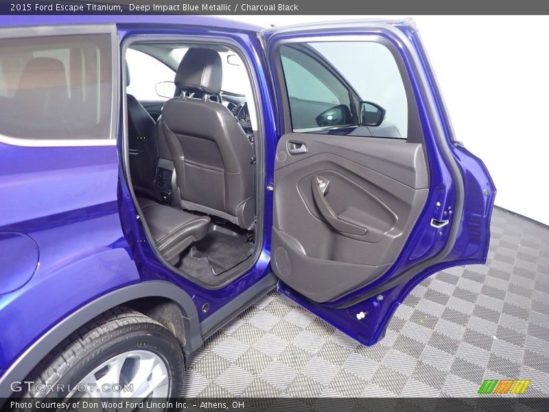 Deep Impact Blue Metallic / Charcoal Black 2015 Ford Escape Titanium