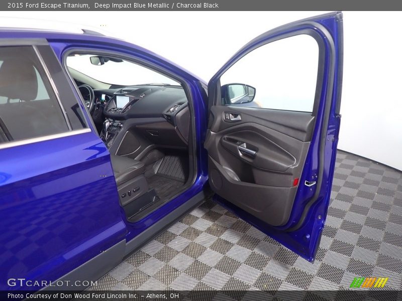 Deep Impact Blue Metallic / Charcoal Black 2015 Ford Escape Titanium