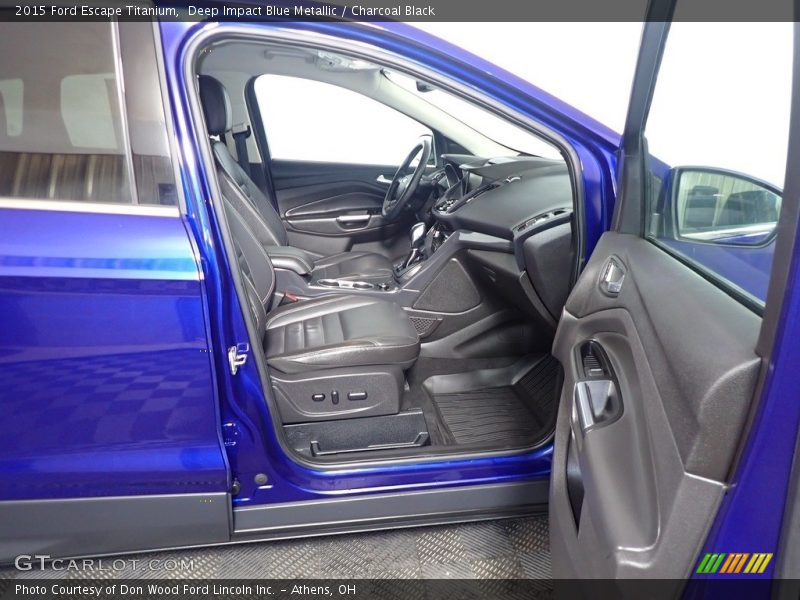 Deep Impact Blue Metallic / Charcoal Black 2015 Ford Escape Titanium
