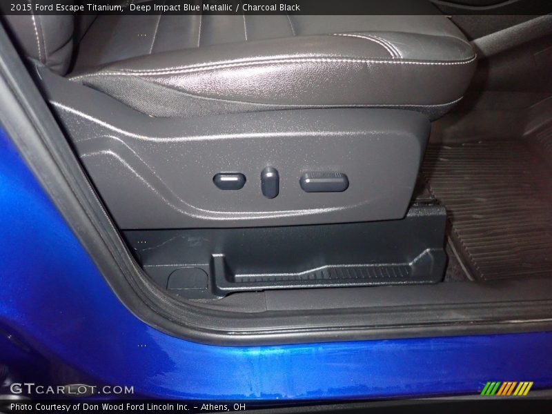 Deep Impact Blue Metallic / Charcoal Black 2015 Ford Escape Titanium