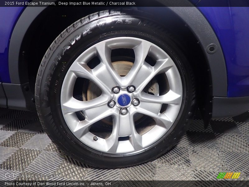 Deep Impact Blue Metallic / Charcoal Black 2015 Ford Escape Titanium
