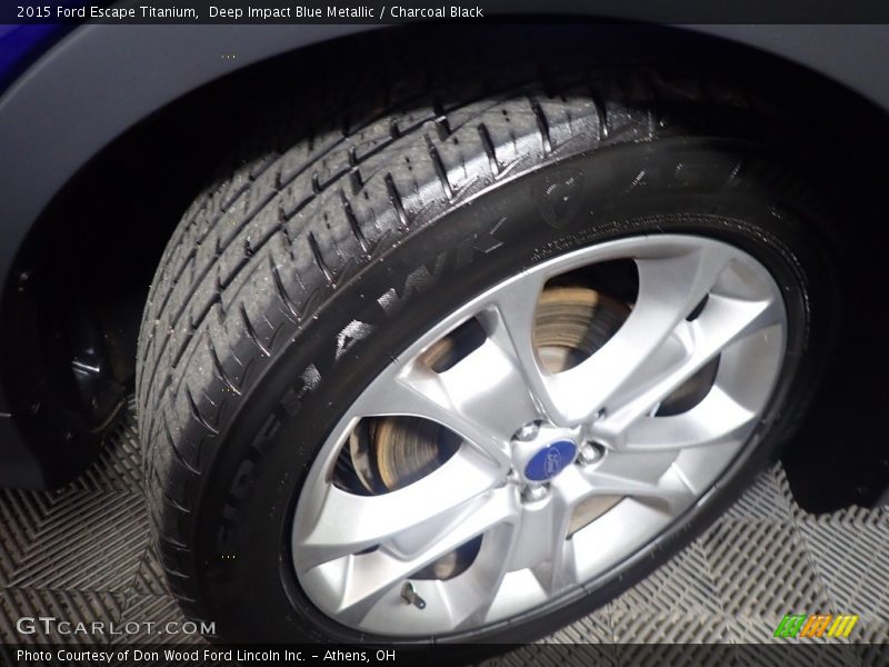 Deep Impact Blue Metallic / Charcoal Black 2015 Ford Escape Titanium