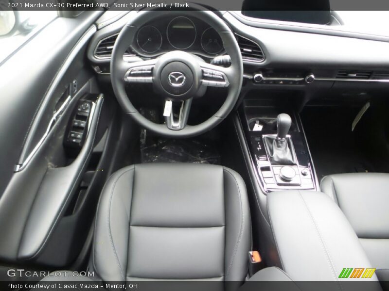 Sonic Silver Metallic / Black 2021 Mazda CX-30 Preferred AWD