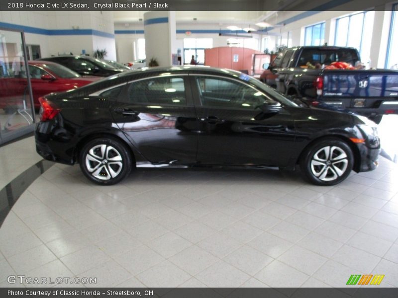 Crystal Black Pearl / Black 2018 Honda Civic LX Sedan