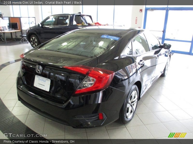 Crystal Black Pearl / Black 2018 Honda Civic LX Sedan