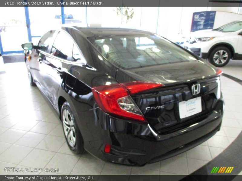 Crystal Black Pearl / Black 2018 Honda Civic LX Sedan