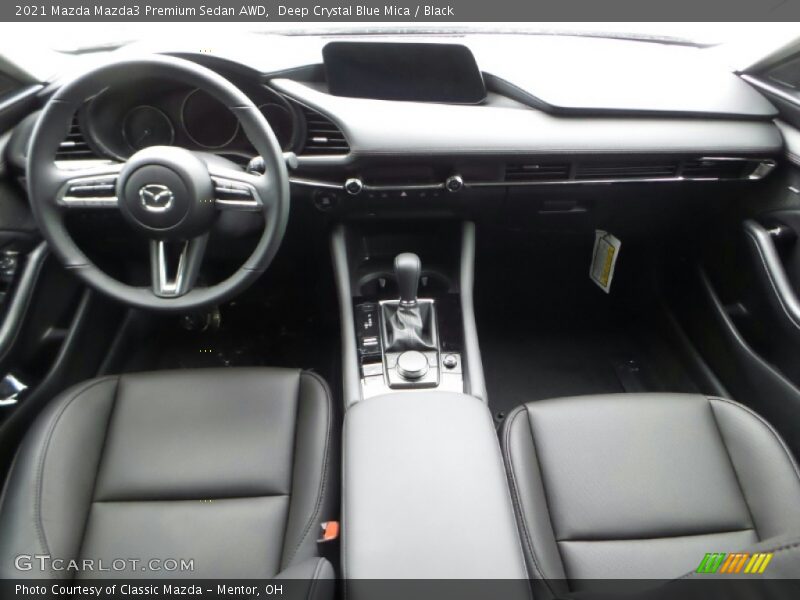 Deep Crystal Blue Mica / Black 2021 Mazda Mazda3 Premium Sedan AWD