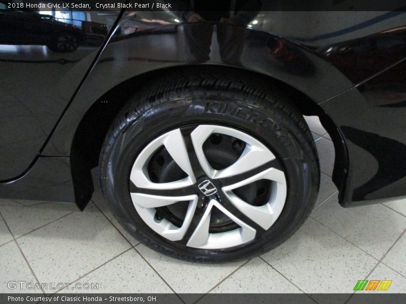 Crystal Black Pearl / Black 2018 Honda Civic LX Sedan