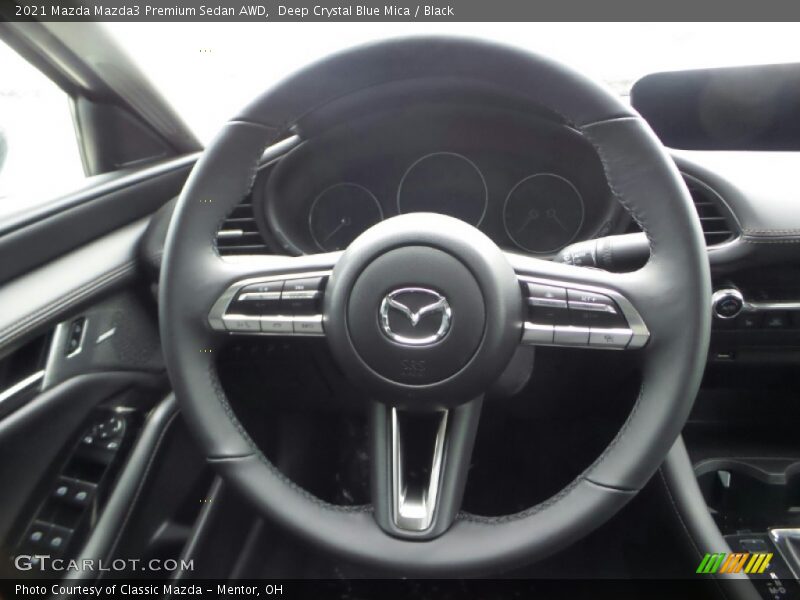 Deep Crystal Blue Mica / Black 2021 Mazda Mazda3 Premium Sedan AWD