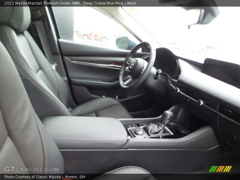 Deep Crystal Blue Mica / Black 2021 Mazda Mazda3 Premium Sedan AWD