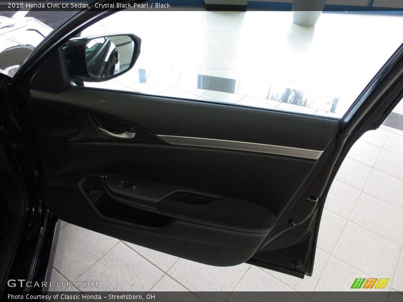 Crystal Black Pearl / Black 2018 Honda Civic LX Sedan
