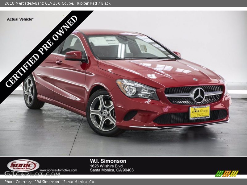 Jupiter Red / Black 2018 Mercedes-Benz CLA 250 Coupe
