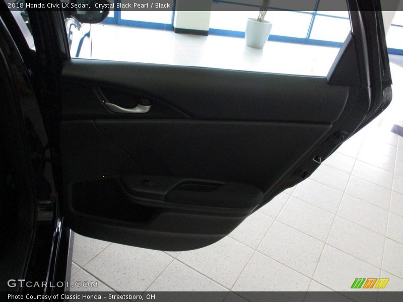 Crystal Black Pearl / Black 2018 Honda Civic LX Sedan