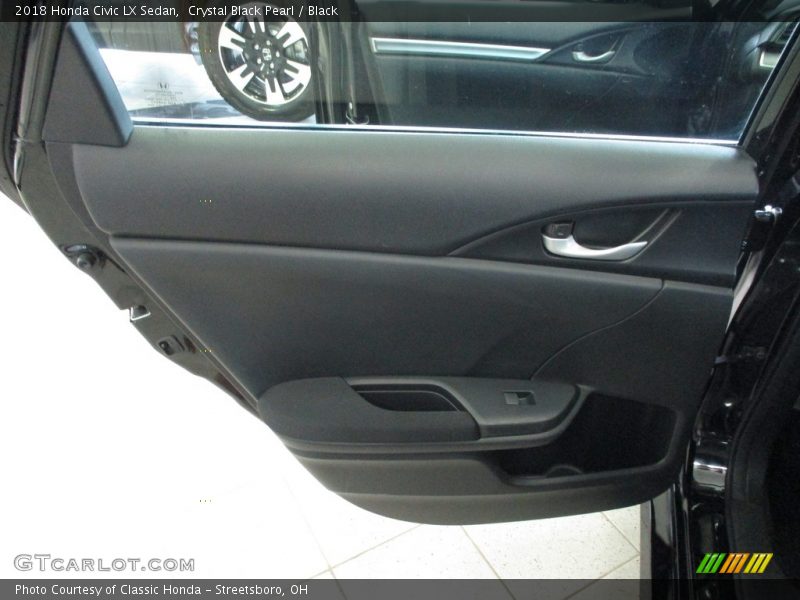 Crystal Black Pearl / Black 2018 Honda Civic LX Sedan
