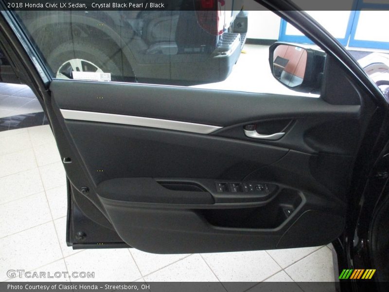 Crystal Black Pearl / Black 2018 Honda Civic LX Sedan