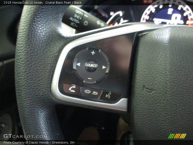 Crystal Black Pearl / Black 2018 Honda Civic LX Sedan