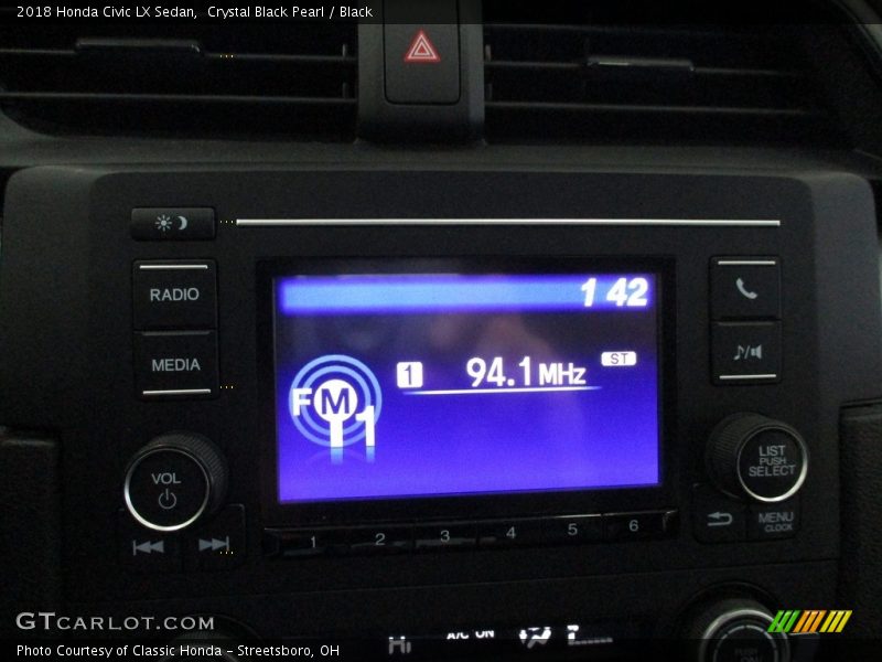 Crystal Black Pearl / Black 2018 Honda Civic LX Sedan