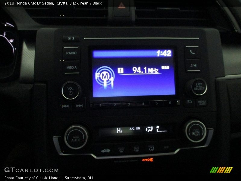 Crystal Black Pearl / Black 2018 Honda Civic LX Sedan