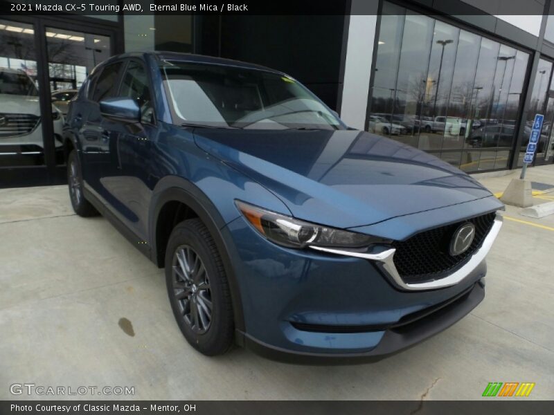 Eternal Blue Mica / Black 2021 Mazda CX-5 Touring AWD