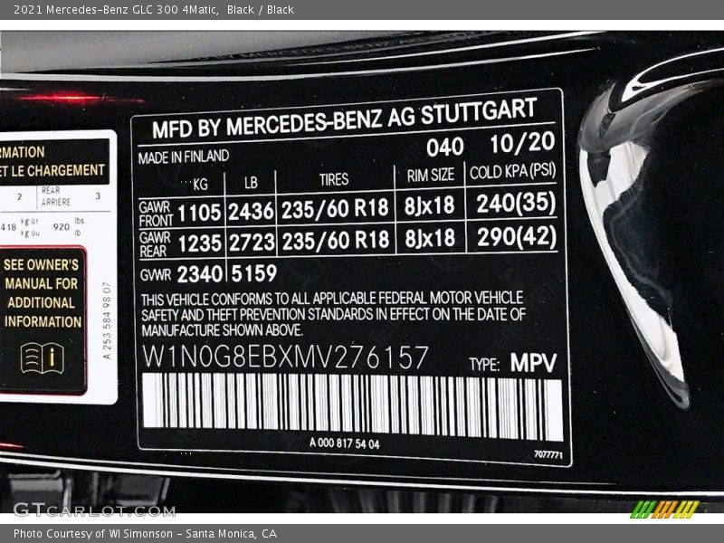 Black / Black 2021 Mercedes-Benz GLC 300 4Matic