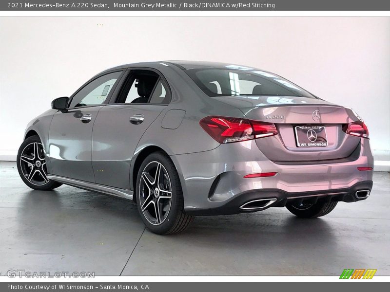 Mountain Grey Metallic / Black/DINAMICA w/Red Stitching 2021 Mercedes-Benz A 220 Sedan